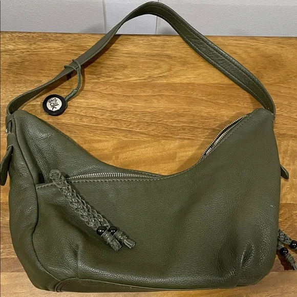 The Sak Olive Green Leather Hobo Bag - Picture 1 of 10